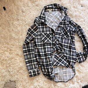 Cute black and white flannel